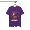 Colorful Christmas Disco Snowman Girly Holiday T-shirt S-5XL