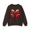 Santa Bow Christmas Coquette New Year Holiday Sweatshirt S-5XL