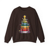 Teacher Christmas Pencil Tree Coquette Bow Holiday Sweatshirt S-5XL