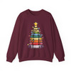 Teacher Christmas Pencil Tree Coquette Bow Holiday Sweatshirt S-5XL