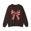 Candy Cane Bow Christmas Coquette New Year Holiday Sweatshirt S-5XL