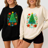 Coquette Christmas Tree Pink Bow Aesthetic Holiday Sweatshirt S-5XL