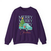 Pink Retro Merry Christmas Truck Coquette Tree Sweatshirt S-5XL