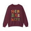 Preppy Merry Brushstroke Christmas Tree Retro Sweatshirt S-5XL