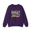 Holly Jolly Christmas Retro Preppy Holiday Sweatshirt S-5XL