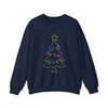 Neon Coquette Christmas Reindeer Colorful Bow Sweatshirt S-5XL