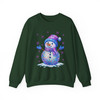 Colorful Christmas Disco Snowman Girly Holiday Sweatshirt S-5XL