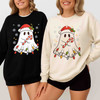 Christmas Ghost Tree Cake Funny Holiday Sweatshirt S-5XL