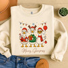 Merry Christmas Goose Santa Silly Preppy Funny Sweatshirt S-5XL