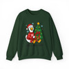 Jolly Christmas Goose Funny Cozy Santa Goose Sweatshirt S-5XL