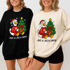 Jolly Christmas Goose Funny Cozy Santa Goose Sweatshirt S-5XL