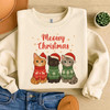 Meowy Christmas Cats Cute Kittens Holiday Sweater Sweatshirt S-5XL