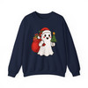 Santa Ghost Holiday Vibes Spooky Sweatshirt S-5XL