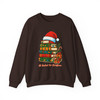 All Booked For Xmas Book Lover Stack Santa Hat Sweatshirt S-5XL