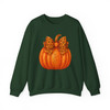 Pink Pumpkin Coquette Bow Faux Glitter Autumn Sweatshirt S-5XL