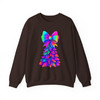 Christmas Tree Coquette Pastel Pink Bow Holiday Sweatshirt S-5XL