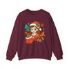 Coquette Pink Bow Girly Santa Holiday Sweatshirt S-5XL