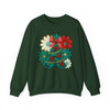 Colorful Boho Glitter Christmas Tree Floral Sweatshirt S-5XL