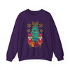 Retro Nutcracker Xmas Tree Leopard Gift Box Sweatshirt S-5XL