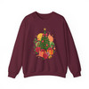 Coquette Pink Retro Christmas Tree Holiday Sweatshirt S-5XL