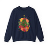 Coquette Pink Retro Christmas Tree Holiday Sweatshirt S-5XL