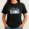 Let It Snow Winter Christmas Snowman Sublimation T-shirt S-5XL