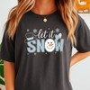 Let It Snow Winter Christmas Snowman Sublimation T-shirt S-5XL