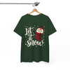 Snowman Let It Snow Christmas Cricut Holiday T-shirt S-5XL