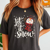 Snowman Let It Snow Christmas Cricut Holiday T-shirt S-5XL