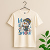Let It Snow Cute Snowman Holiday Winter T-shirt S-5XL