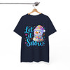 Let It Snow Snowman Christmas Holiday Kids Xmas T-shirt S-5XL