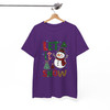 Let It Snow Winter Christmas Cute Snowman Leopard Tree T-shirt S-5XL