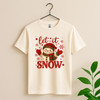 Let It Snow Snowman Winter Snowflakes Retro Christmas T-shirt S-5XL
