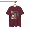 Snowman Christmas Preppy Holiday Stars Let It Snow T-shirt S-5XL
