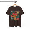 Retro Reindeer Boho Floral Christmas Preppy Holiday T-shirt S-5XL