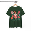 Boho Floral Nutcracker Holiday Christmas Preppy Festive T-shirt S-5XL