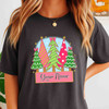 Girly Pink Christmas Coquette Tree Kids Name Xmas T-shirt S-5XL
