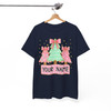 Personalized Coquette Glitter Christmas Tree Kids Name Brushstroke T-shirt S-5XL