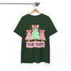 Personalized Coquette Glitter Christmas Tree Kids Name Brushstroke T-shirt S-5XL
