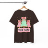 Personalized Coquette Glitter Christmas Tree Kids Name Brushstroke T-shirt S-5XL