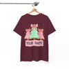 Personalized Coquette Glitter Christmas Tree Kids Name Brushstroke T-shirt S-5XL