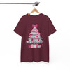 Pink Christmas Tree Cute Holiday Bow Cozy Xmas Gift T-shirt S-5XL