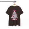 Pink Christmas Tree Cute Holiday Bow Cozy Xmas Gift T-shirt S-5XL