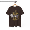 New Year is Here Gold Glitter Holiday Pullover Festive Gift T-shirt S-5XL