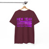 New Year 2026 Champagne NYE Party Crewneck Purple Graphic T-shirt S-5XL