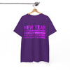 New Year 2026 Champagne NYE Party Crewneck Purple Graphic T-shirt S-5XL