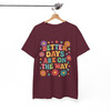 Retro Better Days Are On The Way Groovy Flower Aesthetic Sand T-shirt S-5XL