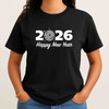 Happy New Year 2026 Disco Ball Retro Festive Sand T-shirt S-5XL