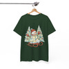 Festive Snowman Sledding Winter Wonderland Christmas Lights T-shirt S-5XL