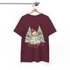 Festive Snowman Sledding Winter Wonderland Christmas Lights T-shirt S-5XL